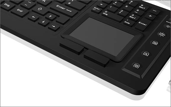 Keysonic KSK-6231 INEL (UK) Toetsenbord USB QWERTY, UK-Engels, Windows Zwart Siliconemembraan, Waterdicht (IPX7), Verlic-2