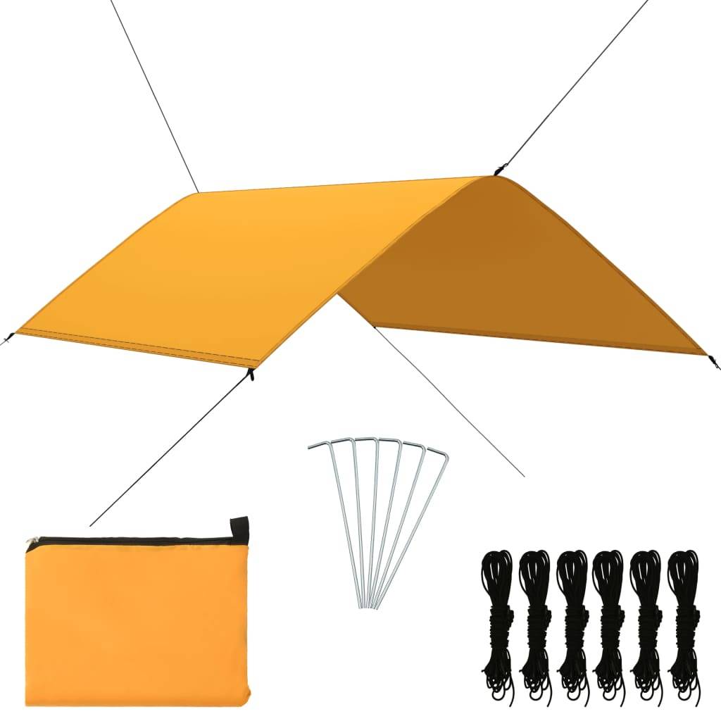 Vidaxl afdekzeil 3x2 m geel 87202861523868720286152386-0