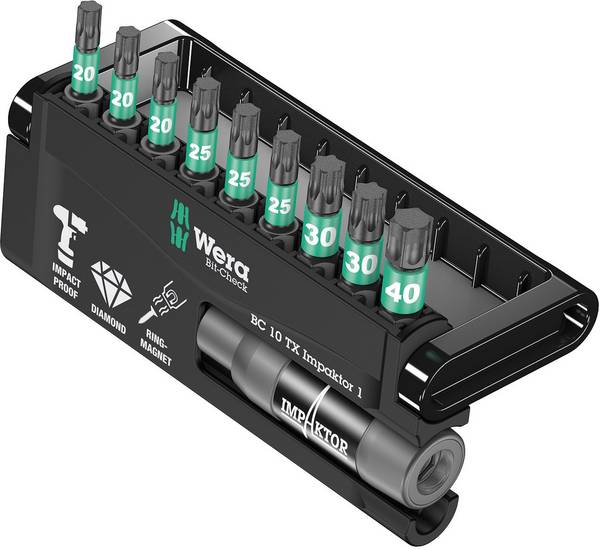 Wera 8767-9/IDC 05057688001 Bitset 10-delig Binnen-Torx Impactor technologie