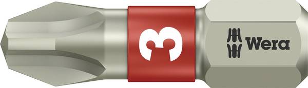 Wera 05071012001 3851/1 TS PH 3 X 25 MM Kruis-bit Aandrijving: 1/4" (6,3 mm) Uitvoering: Kruiskop Phillips PH 3 25 mm