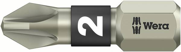 Wera 05071020001 3855/1 TS PZ 1 X 25 MM Kruis-bit Aandrijving: 1/4" (6,3 mm) Uitvoering: Kruiskop Pozidriv PZ 1 25 mm