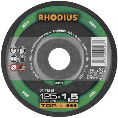 Rhodius XT 66 204624 Doorslijpschijf recht 125 mm 1 stuk(s) Steen