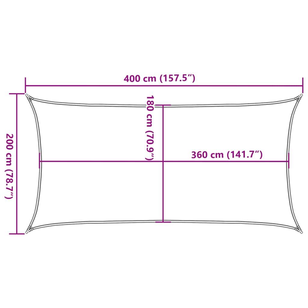 vidaXL - Zonnezeil - 160 - g/mÂ² - 2x4 - m - HDPE - terracottakleurig-1