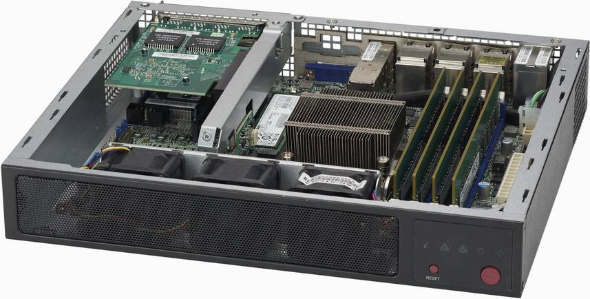 Super Micro Supermicro SCE300 - Rack - einbaufähig - 1U - FlexATX - black (CSE-E300)-3
