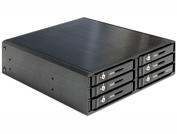 DeLOCK 5.25″ Mobile Rack for 6 x 2.5″ SATA HDD / SSD Wisselframe-3