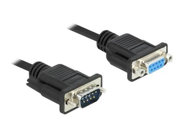 DELOCK DELOCK-86616 Kabel; D-Sub 9pin contrastekker,D-Sub 9pin stekker; PVC; zwart - 1 stuk