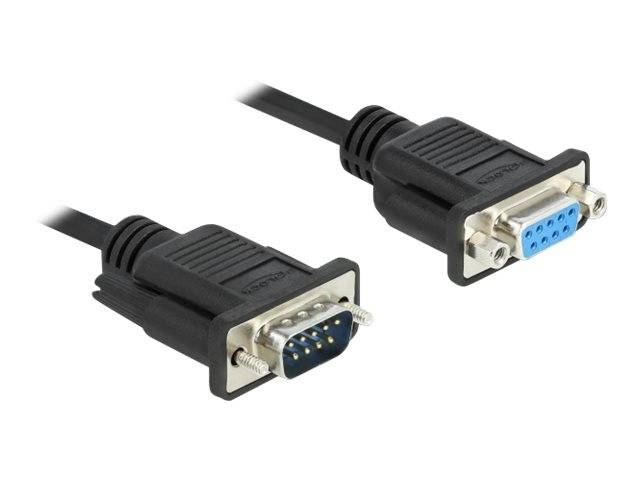 DELOCK DELOCK-86616 Kabel; D-Sub 9pin contrastekker,D-Sub 9pin stekker; PVC; zwart - 1 stuk-0