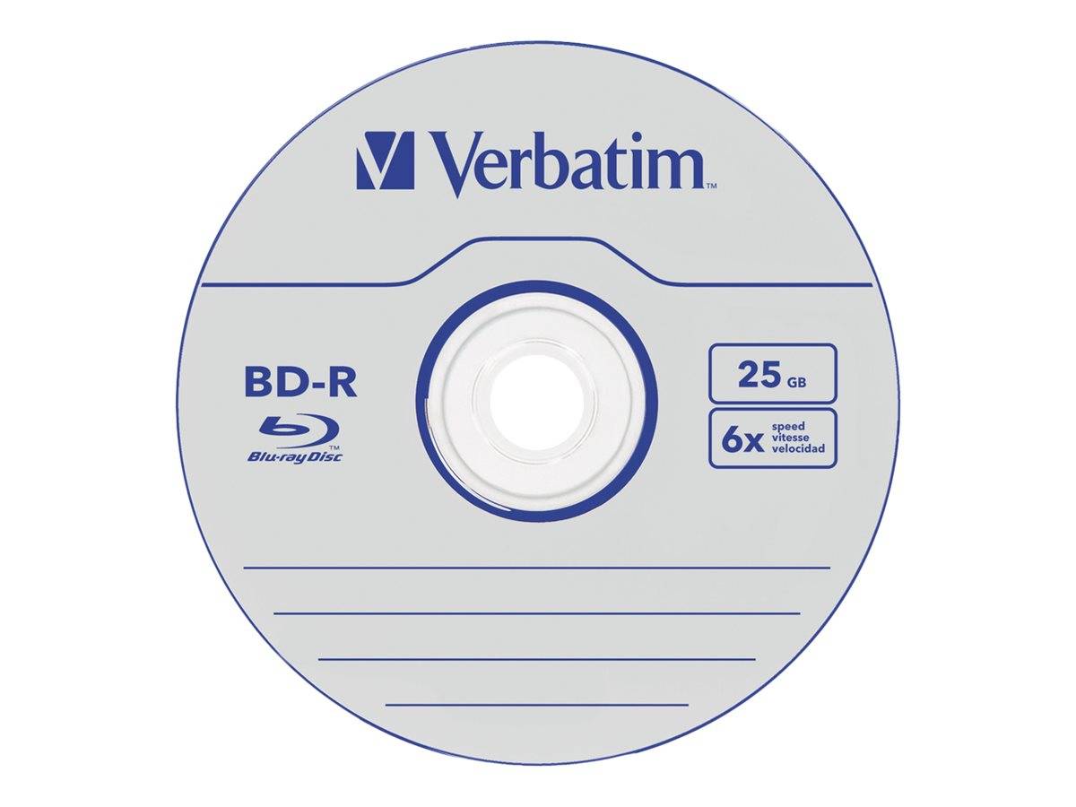 1x5 Verbatim BD-R Blu-Ray 25GB 6x Speed Datalife No-ID Jewel-0