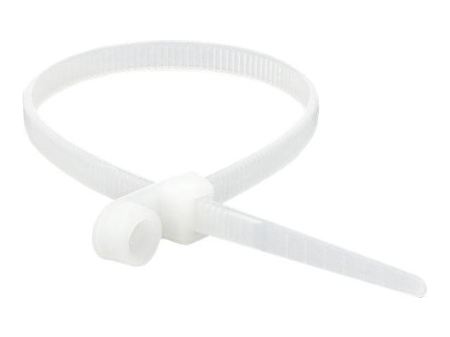 Tie-wraps met montagegat | 300 x 4,8mm | transparant | 10 stuks-2