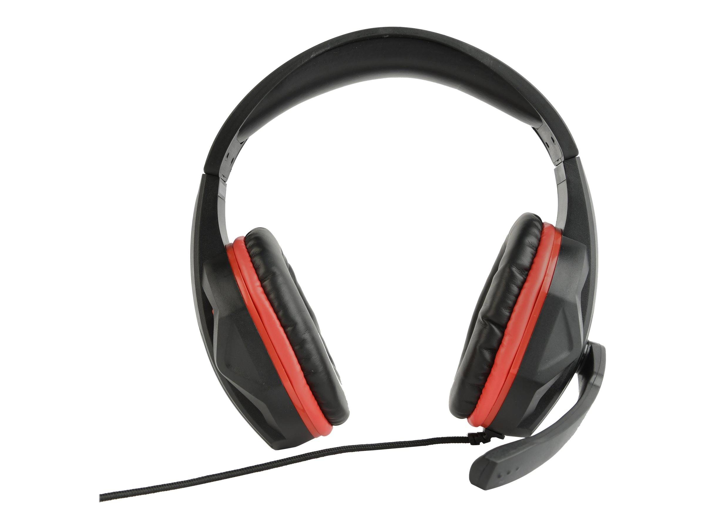 Gembird GHS-03 Gamen Over Ear headset Kabel Stereo Zwart, Rood Volumeregeling-2