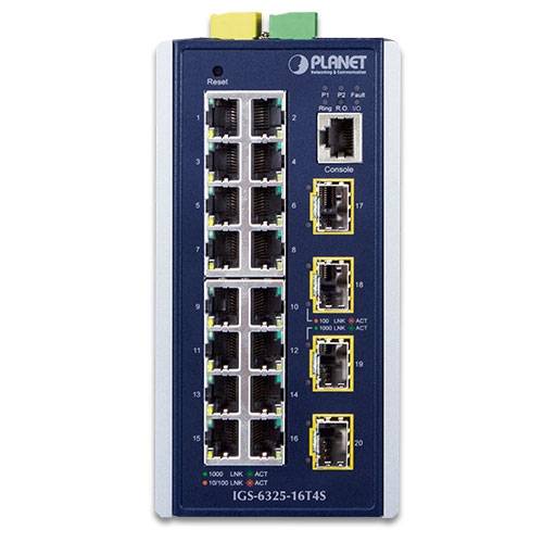 PLANET Industrieel L3+ 16-poorts 1000T + 4-poorts 1000X SFP-1