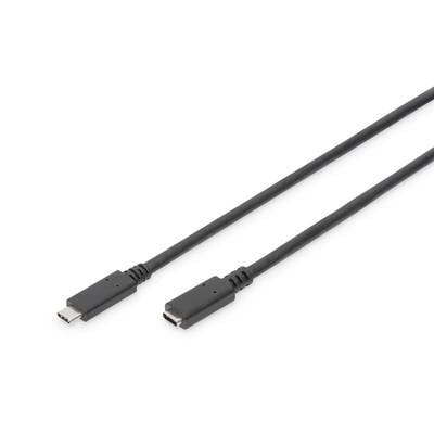 Digitus USB-kabel USB 3.2 Gen1 (USB 3.0 / USB 3.1 Gen1) USB-C stekker, USB-C bus 70.00 cm Zwart Stekker past op beide ma