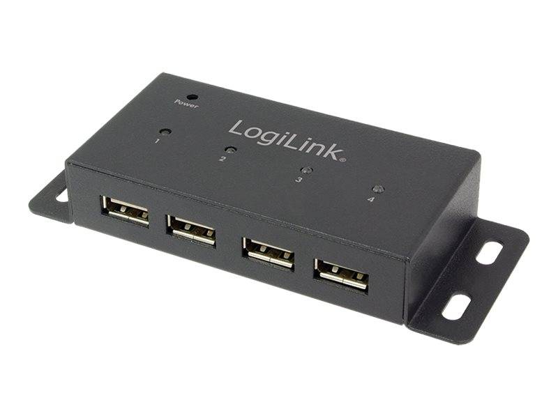 USB2.0 HUB 4-poorts actief met voeding Zwart-1