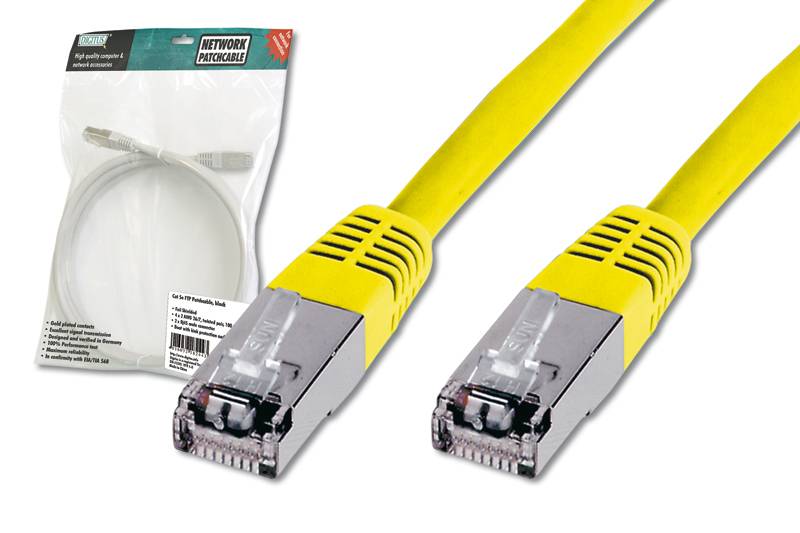 Digitus DK-1531-050/Y RJ45 Netwerkkabel, patchkabel CAT 5e SF/UTP 5.00 m Geel 1 stuk(s)-2