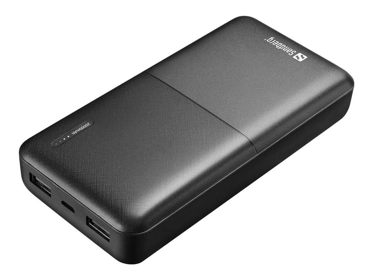 Sandberg Saver Powerbank 20000 mAh 3 apparaten tegelijk laden-1
