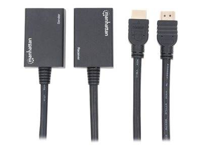 Manhattan 1080P HDMI via Ethernet extender met geïntegreerde kabel, lengte 30 meter met 2X Cat5E of Cat6 Ethernet C-1