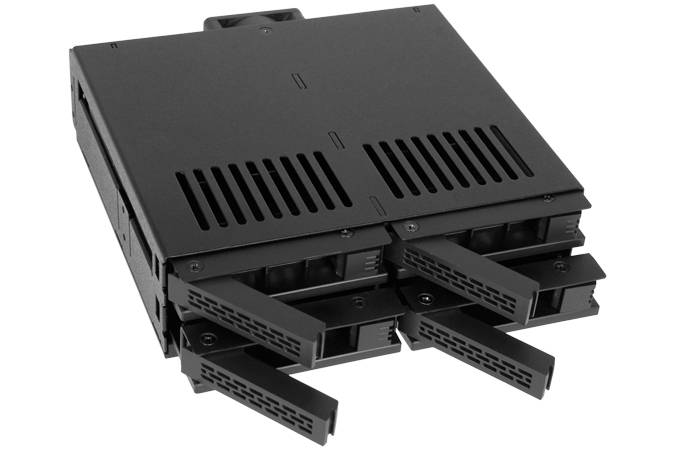 Icy Dock MB324SP-B - SATA - SATA II - SATA III - Serial Attached SCSI (SAS) - 440 g - Desktop - Zwart-4