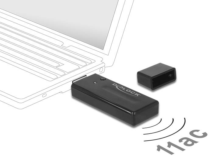 DeLOCK USB-A - WLAN / Wi-Fi dongle - Dual Band AC1200 / 1200 Mbps-2
