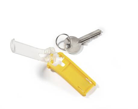 DURABLE sleutelhanger sleutelclip 6 stuks geel-2
