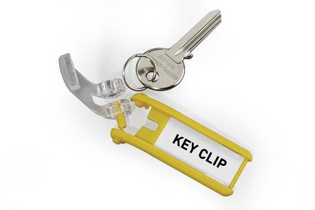 DURABLE sleutelhanger sleutelclip 6 stuks geel-3