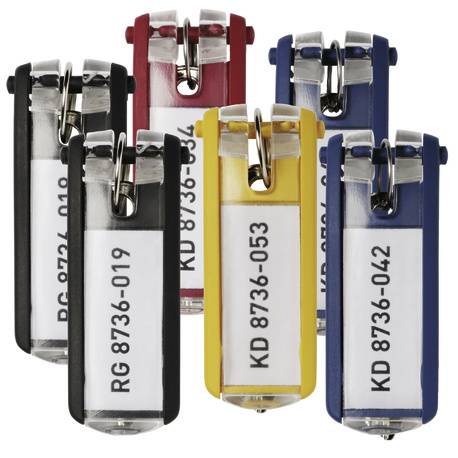 DURABLE sleutelhanger sleutelclip 6 stuks geel-4