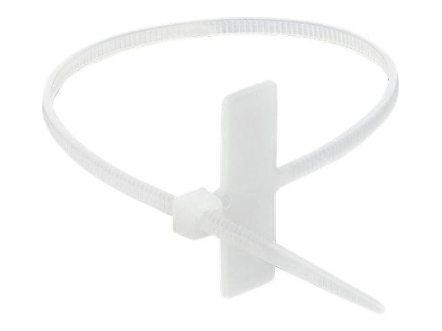Tie-wraps 100 x 2,5mm / transparant - met label (10 stuks)-2