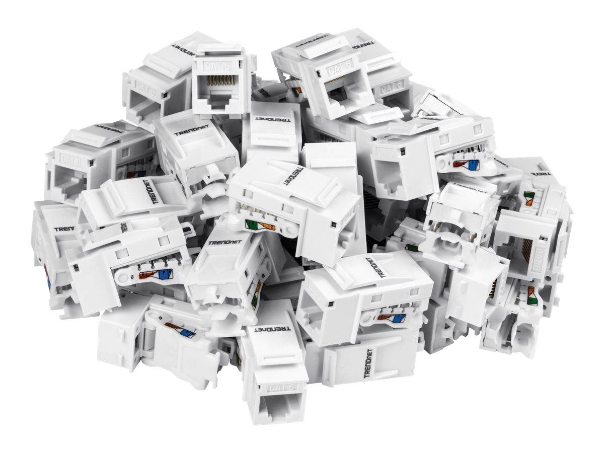 TRENDnet Keystone-aansluitingen 50 stuks Cat6 gereedschapsvrij 90°-5