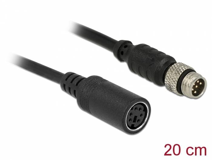 Navilock Connection Cable M8 6 pin male waterproof > MD6 female RS-232 0.2 m-2
