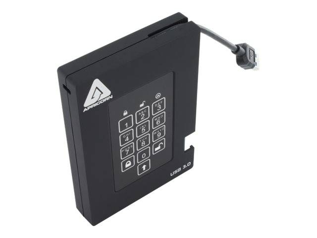 Apricorn Aegis Hangslot Fortress A25-3PL256-2000F - Harde schijf - Gecodeerd - 2 TB - Extern (draagbaar)-2