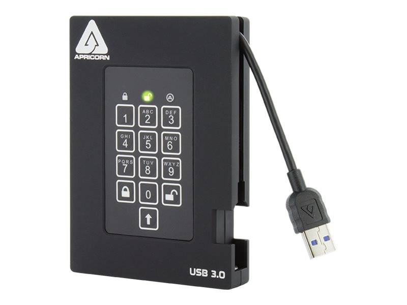 Apricorn Aegis Hangslot Fortress A25-3PL256-2000F - Harde schijf - Gecodeerd - 2 TB - Extern (draagbaar)-3