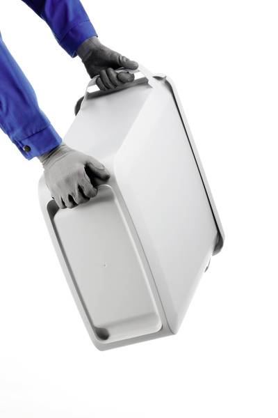 Recyclingcontainer 60 l H600xB280xD590mm grijs zonder deksel geschikt v. levensm-4