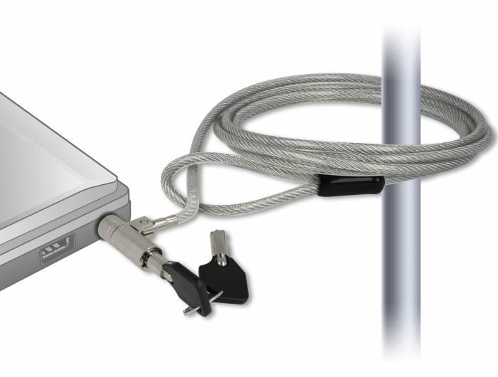 Navilock Laptop Security Cable with Key Lock for HP Nano slot-3
