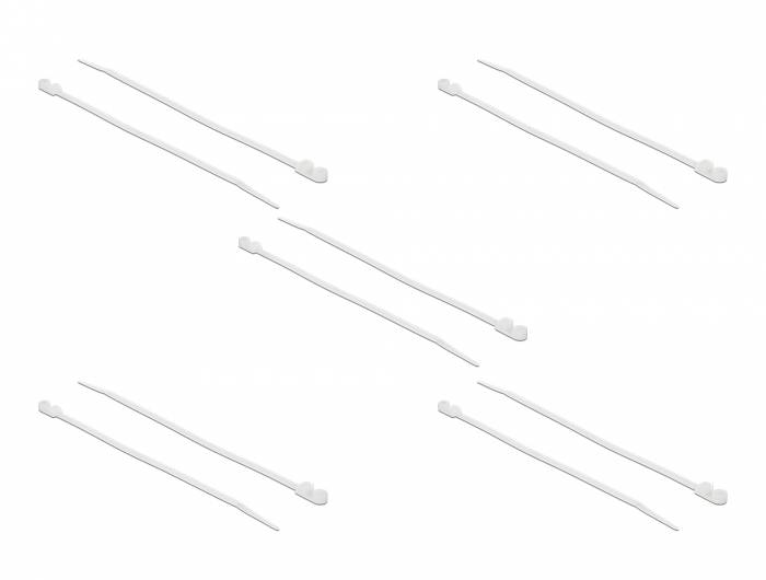 Tie-wraps met montagegat | 160 x 4,8mm | transparant | 10 stuks-3