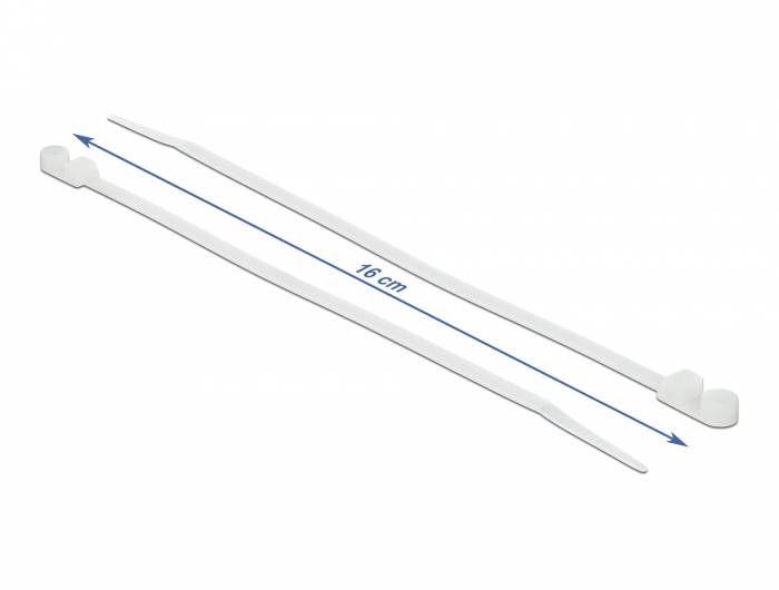 Tie-wraps met montagegat | 160 x 4,8mm | transparant | 10 stuks-4