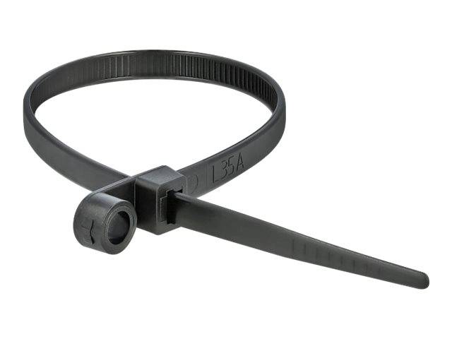 Tie-wraps met montagegat | 200 x 4,8mm | zwart | 10 stuks-1
