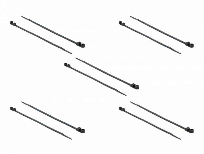 Tie-wraps met montagegat | 200 x 4,8mm | zwart | 10 stuks-3