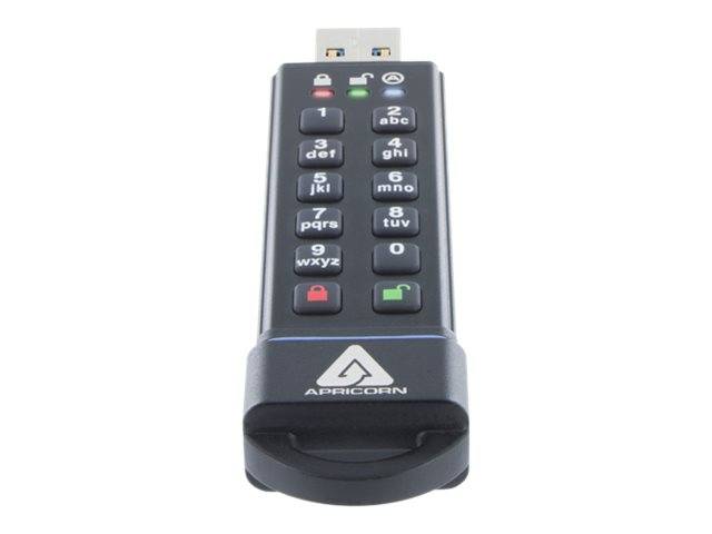 Apricorn 30 GB, 195 MB/s lezen / 162 MB/s schrijven, USB 3.0, FIPS 140-2 niveau 3 in behandeling, IP-58-3