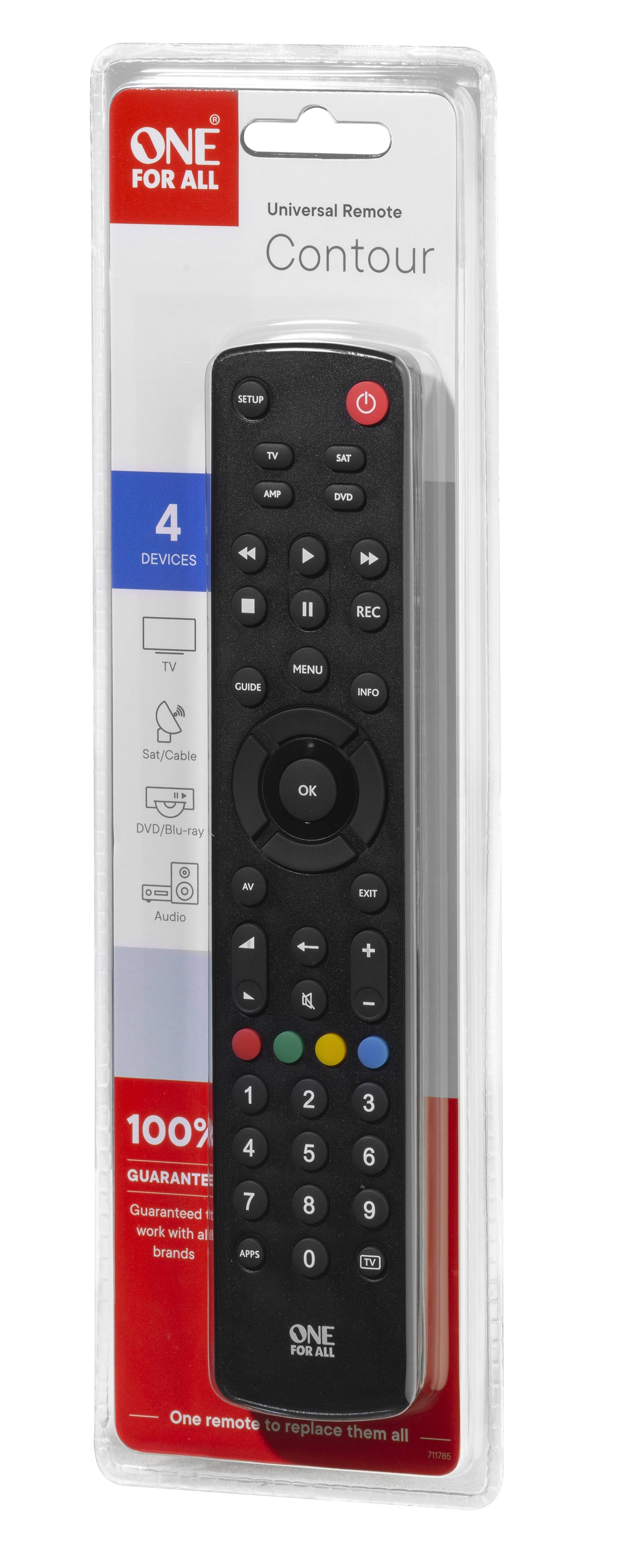 One For All 4 URC 1240 Universeel Afstandsbediening Zwart-3