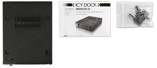 Backplane IcyDock 2x6,3cm SATAI-III in 1x3,5" HDD/SSD zwart-2