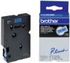 Brother 12mm blauw/zwart label cassettebandje TC501