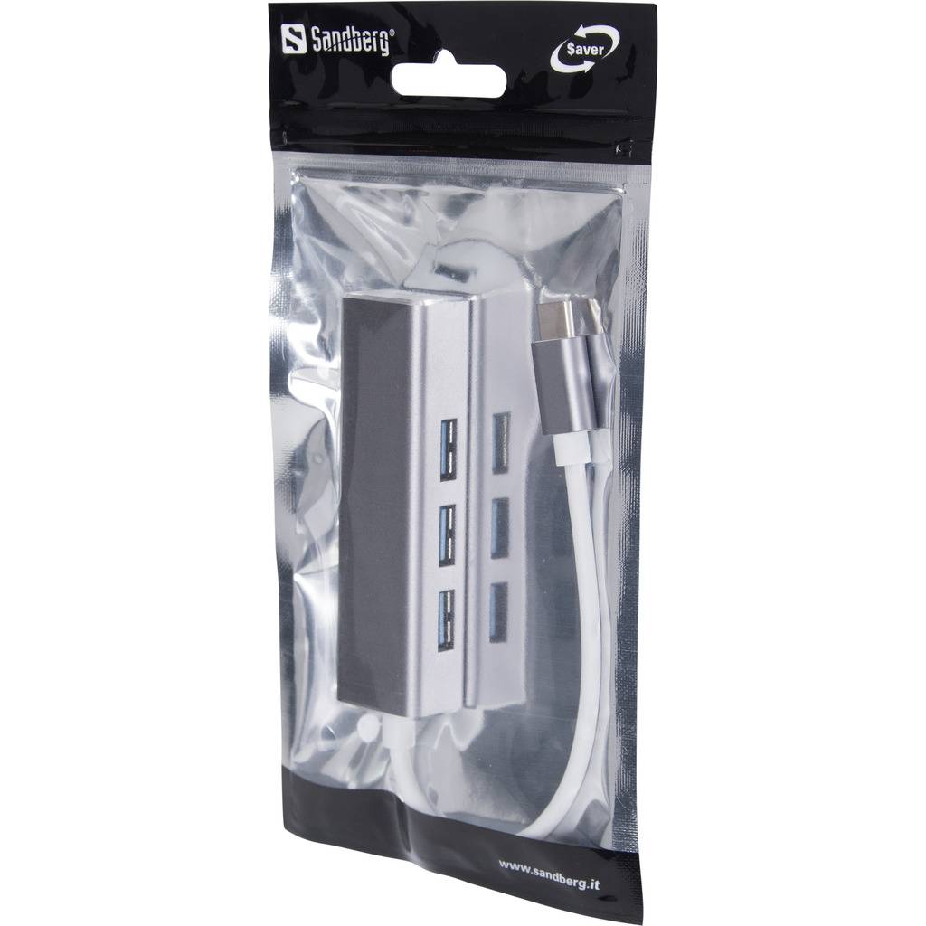 Sandberg USB-C naar 4 x USB 3.0 Hub SAVER-2