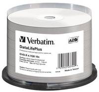 1x50 Verbatim DVD-R 4,7GB 16x breed bedrukbaar NON-ID-3