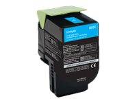 Lexmark 0734646475556 Lexmark - Return Program toner 802, 1.000 pagina's, OEM 80C20C0, cyaan-2