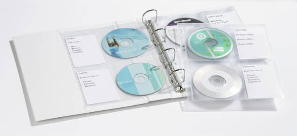 Duurzame cd/dvd-hoes, lichtgewicht, verpakking van 10 transparante hoesjes.-2