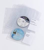 Duurzame cd/dvd-hoes, lichtgewicht, verpakking van 10 transparante hoesjes.-3