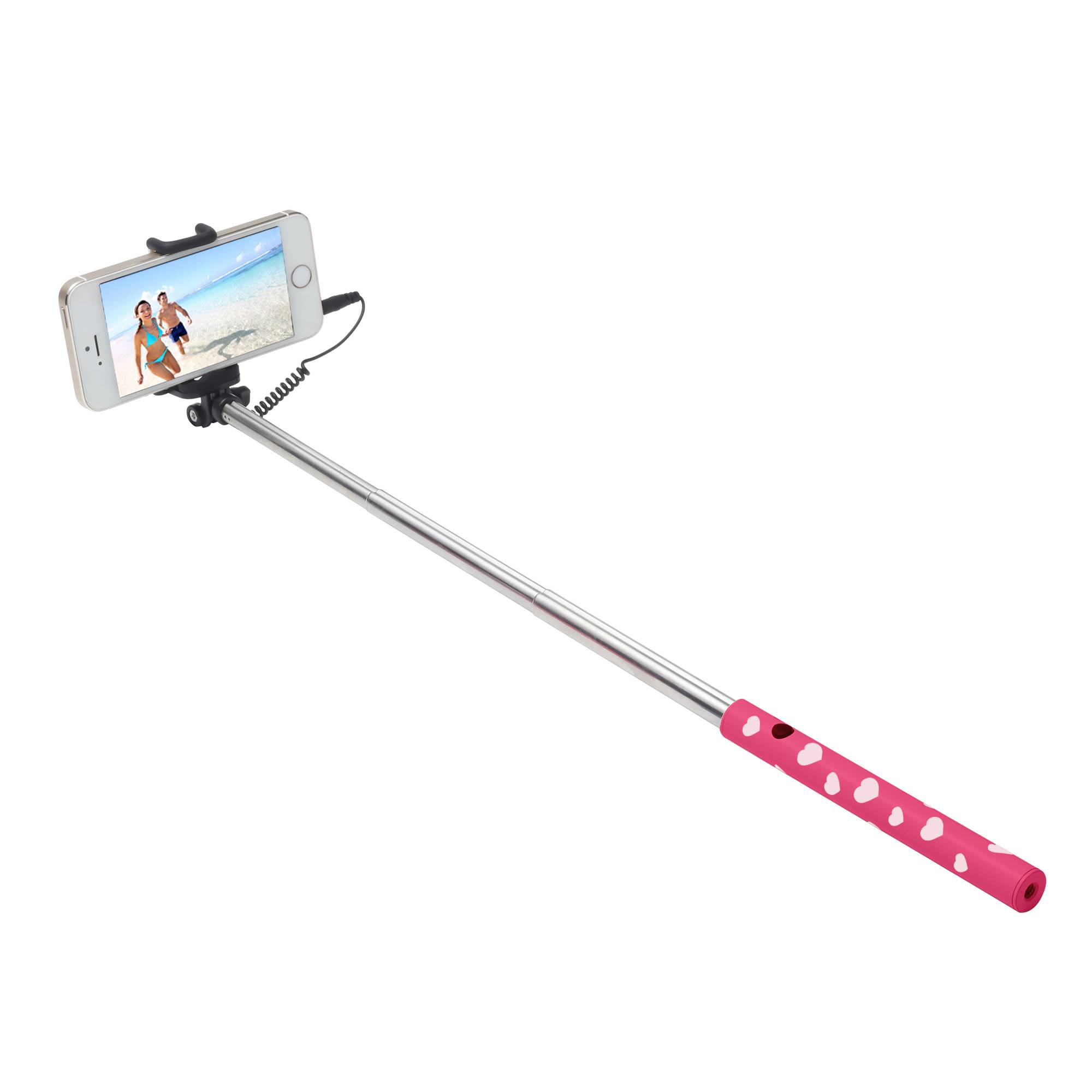 Ultron 173951 selfiestick voor smartphones, roze, zilver, wit-1