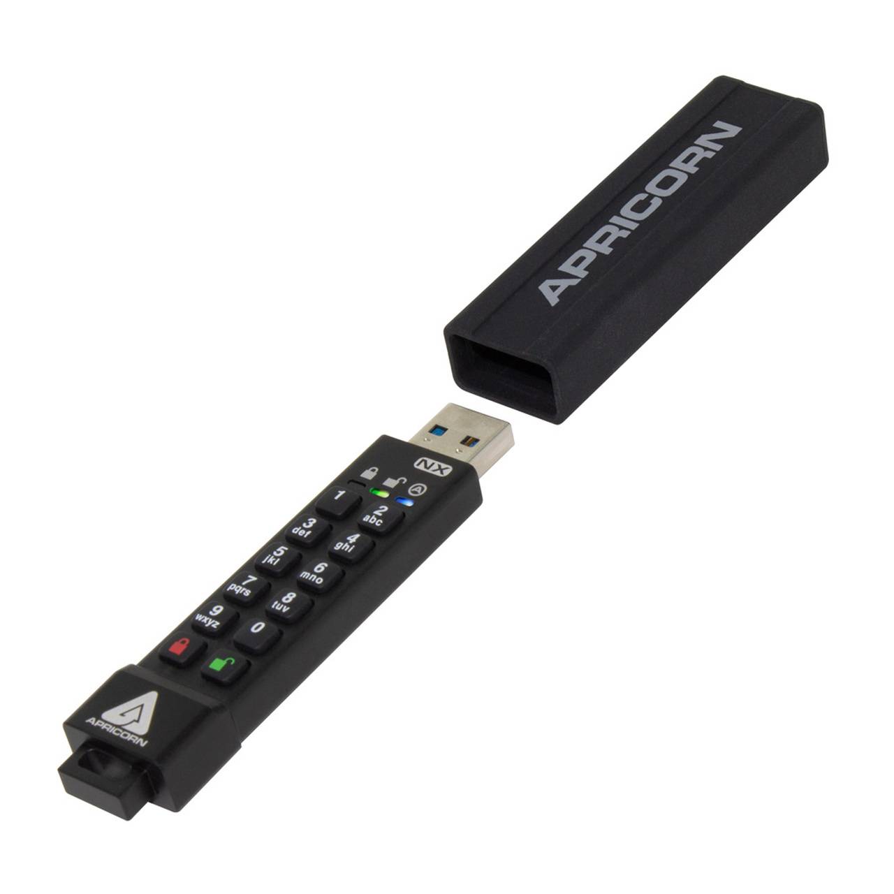 Apricorn 16GB, USB 3.2 gen1, 77/72 MB/s, FIPS 140-2, IP67-4