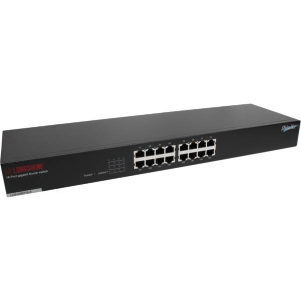 Schakelaar 440 mm Longshine LCS-GS9116-A 16*GE detailhandel