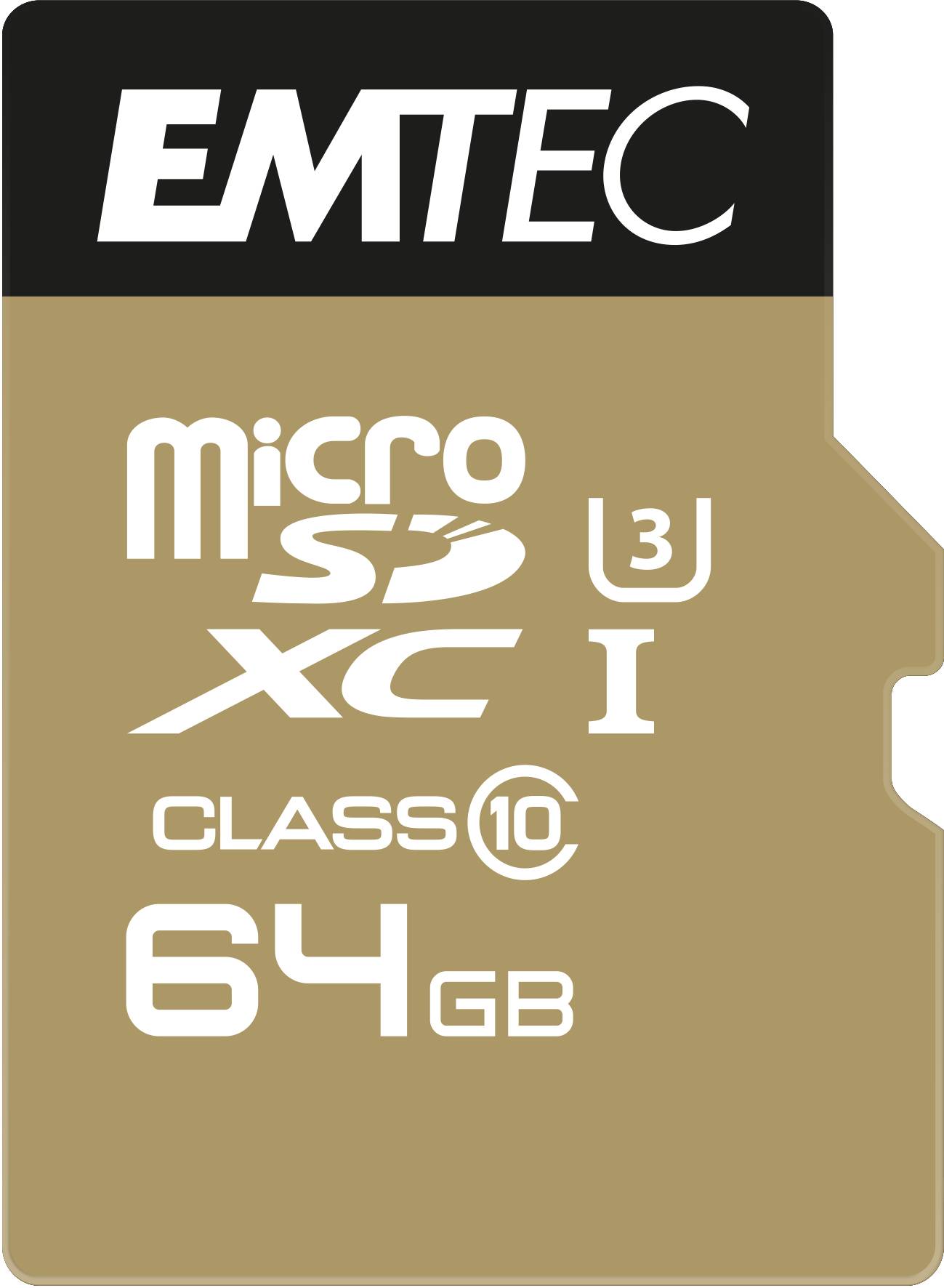 EMTEC MicroSD-kaart 64GB SDHC CL10 Speedin V30 A1 4K-adapter-1