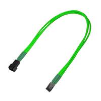 Kabel Nanoxia 3-Pin verlengkabel, 30 cm, enkel, neon groen-3
